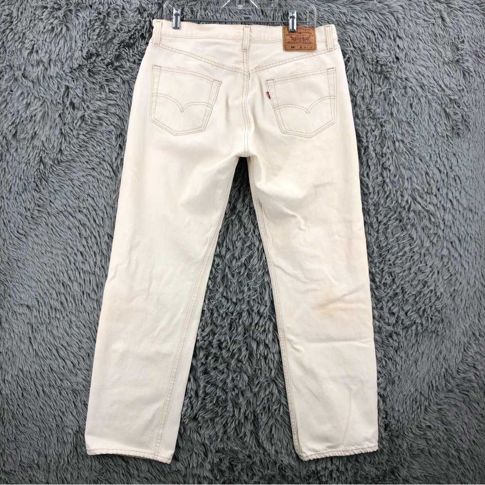 Levis 501 Jeans Mens 36 White Straight Leg vintage Y2K Buttonfly